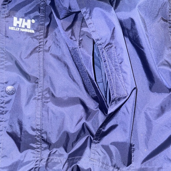 Helly Hansen Men's L Navy Blue Hooded Raincoat/windbreaker Helly Tech packable - Picture 6 of 15